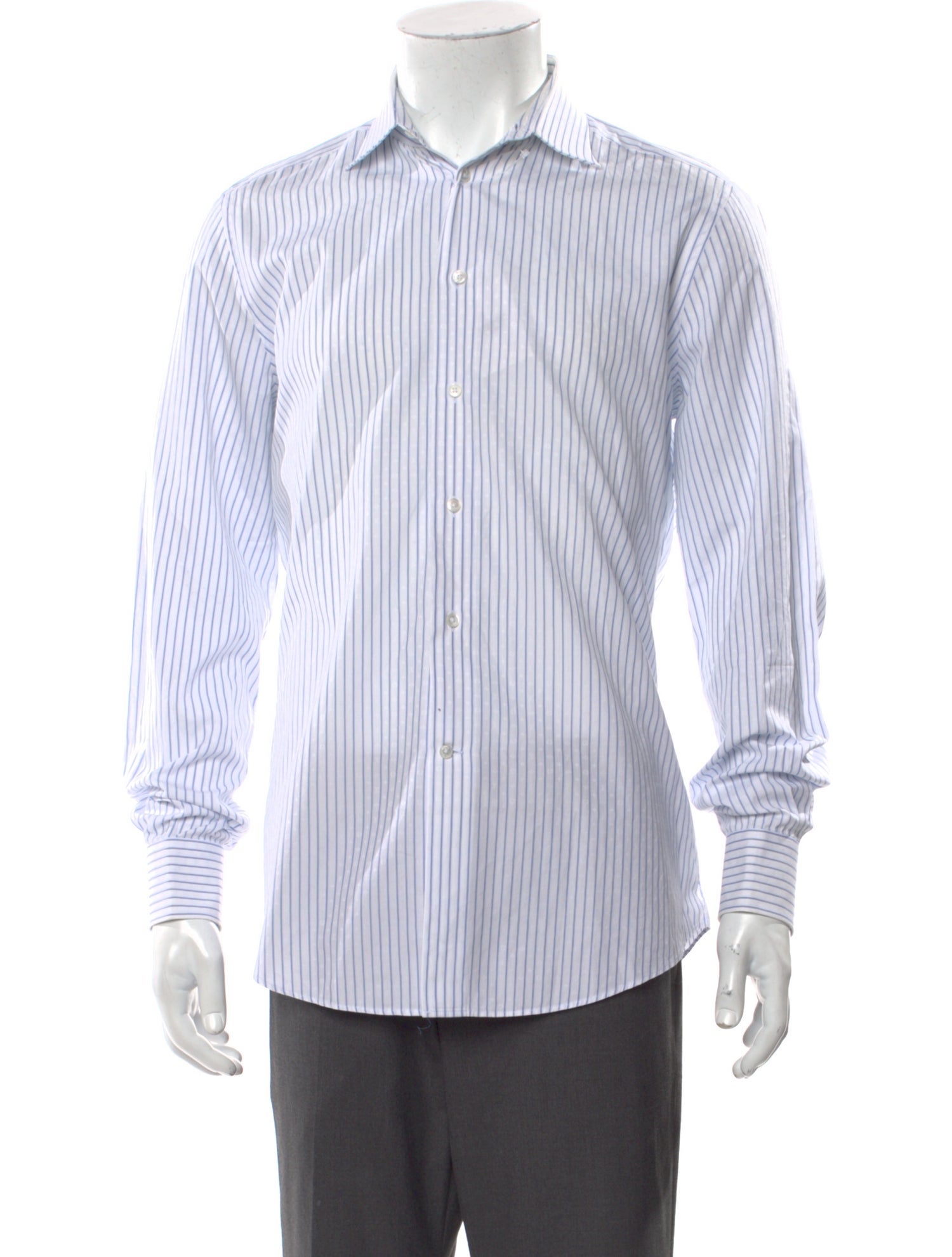 Louis Vuitton Striped Long Sleeve Dress Shirt